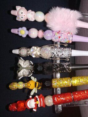 Hand Beaded Pens - Many Styles - Extra Ink Refills!